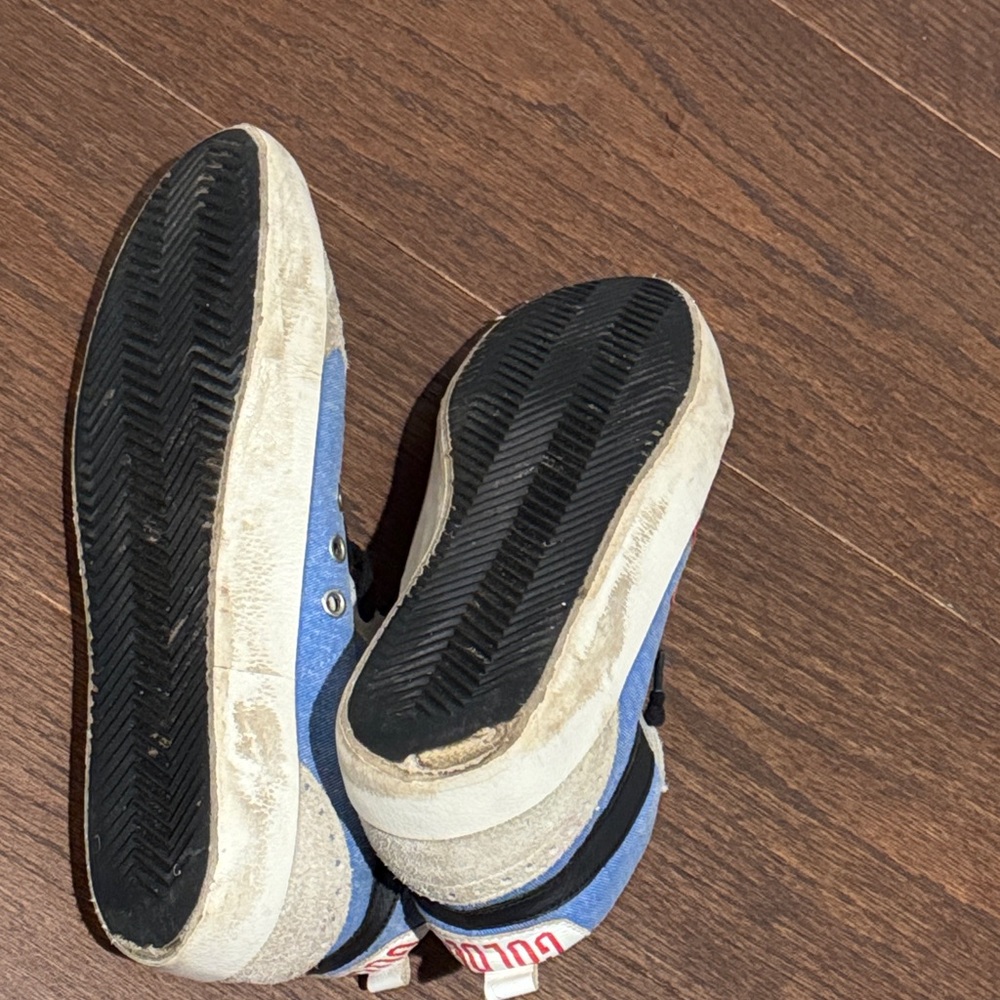GGDB Golden Goose Women’s Blue Denim & White High-Tops with Red Star Size 41/11 - Picture 6 of 8
